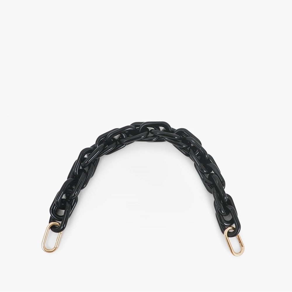 Clare V. Black Resin Shortie Strap- EUC